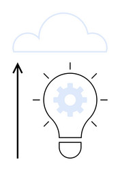 innovation and cloud technology integration vector image