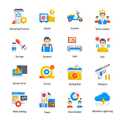 miscellaneous flat icon design vector image