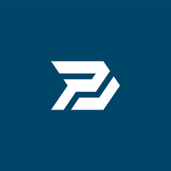 Monogram Logo - P & J with Arrow vector image