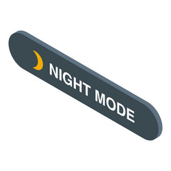 night mode button showing crescent moon for dark vector image