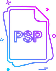 psp file type icon design vector image