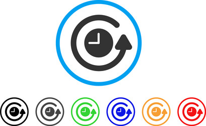 restore clock rounded icon vector image