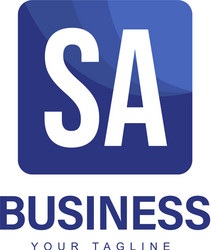 sa initial a logo design with abstract style vector image