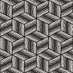 seamless geometric stripes cube pattern vector image