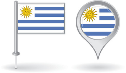 Uruguayan Pin & Map Pointer vector image