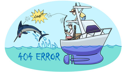 Error 404 for an internet site page vector