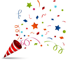 Exploding Party Popper vector image