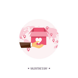 flat background with box vector image