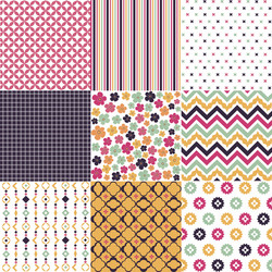 Geometric Fabric Patterns vector image
