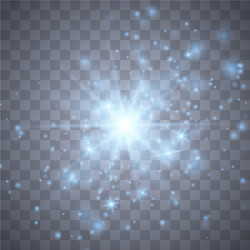 glow light effect with sparks vector image