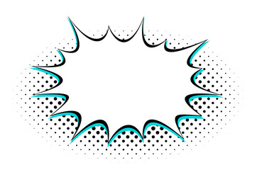 halftone spiky speech bubble vector image