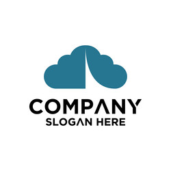 Cloud house logo designs concept Royalty Free Vector Image