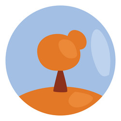 tree in autumn on a white background vector image