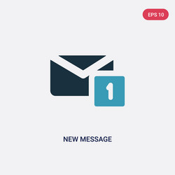 two color new message icon from user interface vector image