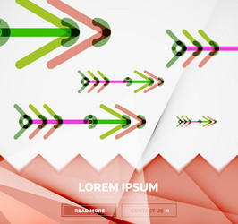abstract banner template with arrows linear vector image