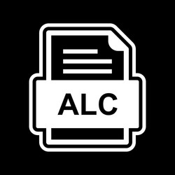 alc file document icon vector image