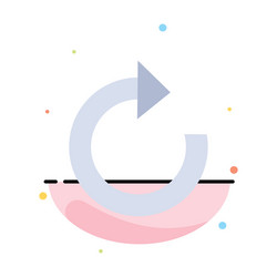 arrow restore refresh abstract flat color icon vector image