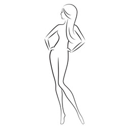 A beautiful young woman Royalty Free Vector Image