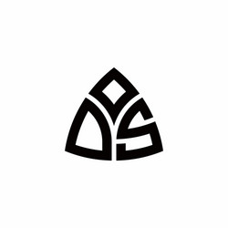 Ds monogram logo with square rotate style outline Vector Image