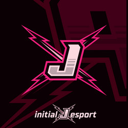 Initial j letter esport logo mascot gamer vector