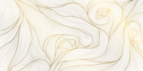 line gold wave pattern abstract luxury vector image