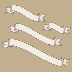 papyrus scroll curved diagonal four sizes 4 Vector Image