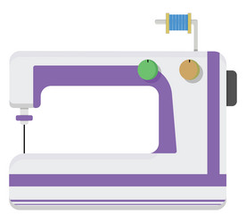 purple sewing machine on a white background vector