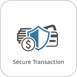 Secure Transaction Shield Icon vector image