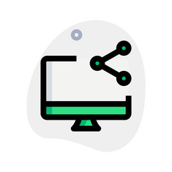 sharing feature in desktop for sending files vector image