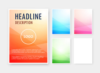 Abstract Background Set - Gradient Colors vector image