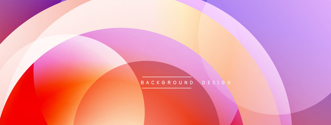 abstract colorful circles overlap creating vector image