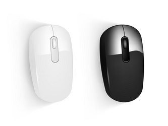 Abstract modern computer mouse on white background vector