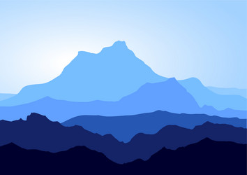 Blue Mountain Reflection Royalty Free Vector Image