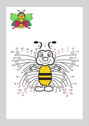 connect the dots game and coloring pages learning vector image