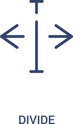 divide concept 2 colored icon simple line element vector image