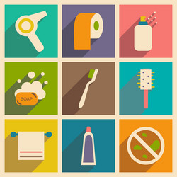 flat with shadow concept and mobile application vector image