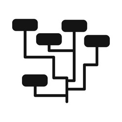 flowchart diagram scheme icon flat style vector image