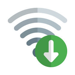 high-speed wireless internet for data downloads vector image