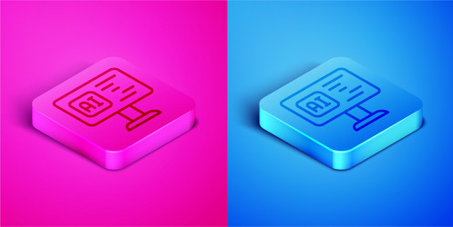 isometric line software web developer programming vector image