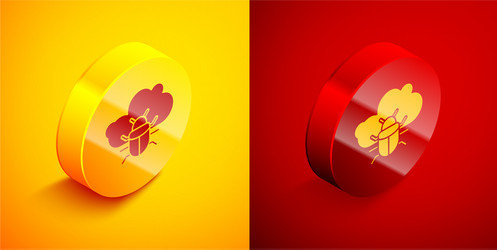 isometric system bug on a cloud icon isolated vector image