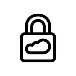 lock icon thin linear style design isolated vector image