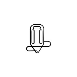 rescue board line style icon design vector image