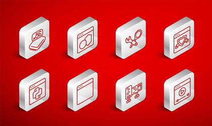 set line online play video software debugging vector image