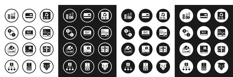 set pie chart infographic buy button vector image