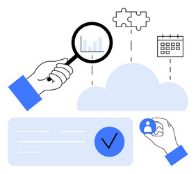 conceptual representation of cloud technology vector image