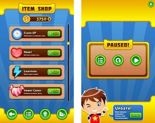 game user interface templates vector image