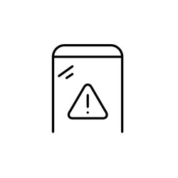 phone and exclamation mark in triangle critical vector image