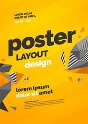 Poster template design for sport event vector