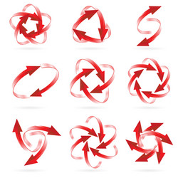 Rotating Arrows Circular Motion vector image