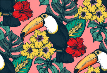 seamless pattern with compositions of hand vector image